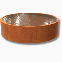 Ronde vijver cortenstaal
