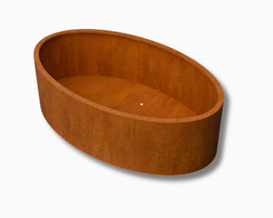 Cortenstaal plantenbak ovaal