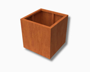 Vierkante cortenstaal plantenbakken