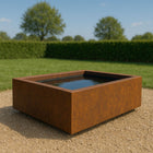 Vijver cortenstaal 150x100x50cm 95kg