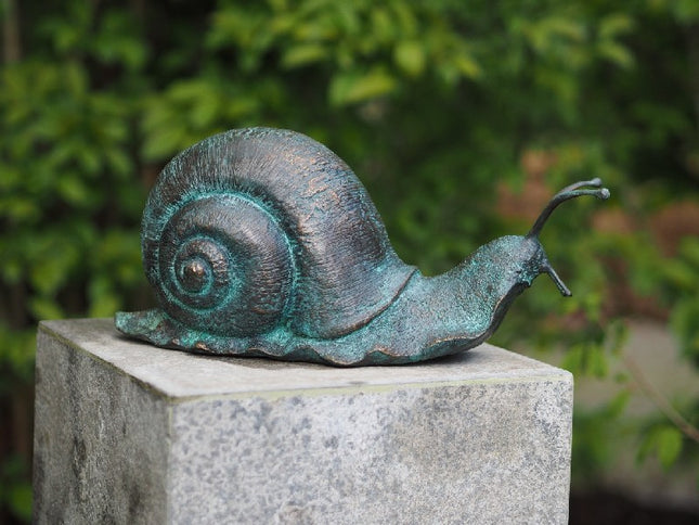 Bronzen beeld Slak 17x14x36cm