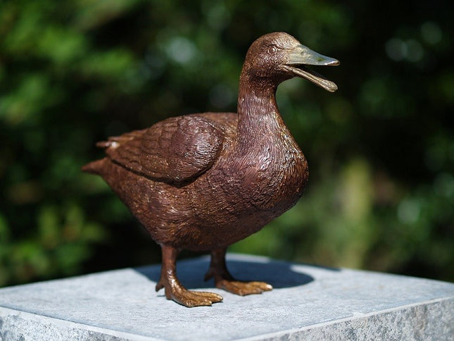 Bronzen beeld Eend 20x10x28cm