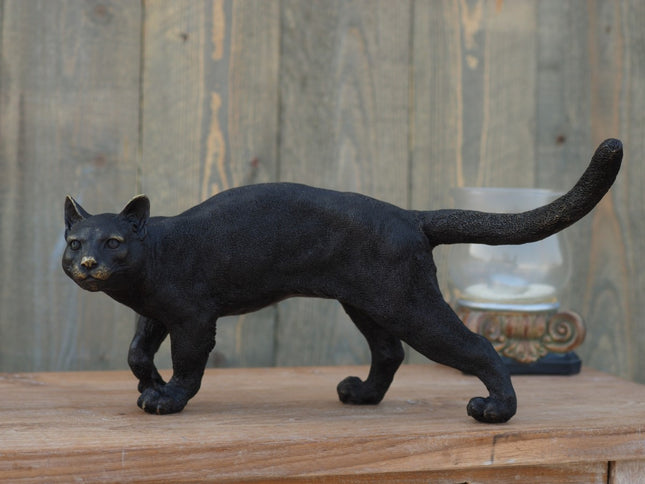 Bronzen beeld Kat  23x18x43cm