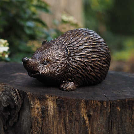 Bronzen beeld Egel 7x6x14cm