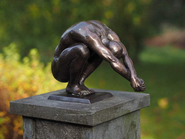 Bronzen beeld Duiker 19x11x25cm
