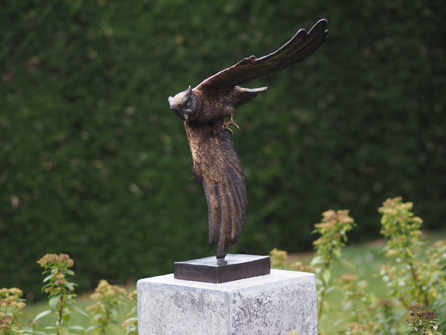 Bronzen beeld Uil 48x24x35cm