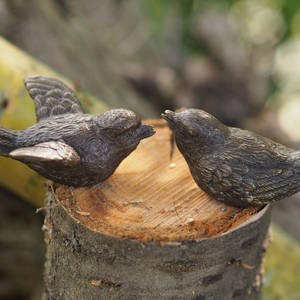 Bronzen beeld Paar vogeltjes 3x6x7cm