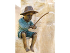Bronzen beeld Visser / fontein 32x12x27cm
