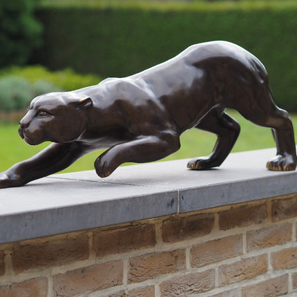 Bronzen beeld Luipaard 92 cm 30x19x90cm