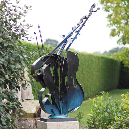 Bronzen beeld Cello modern sculptuur 149x88x28cm