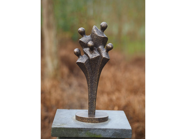 Bronzen beeld Klein familiebeeld 33x11x12cm