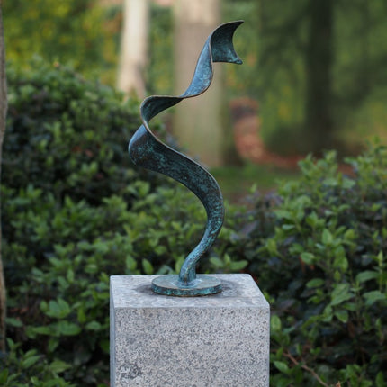 Bronzen beeld Abstract sculptuur 46x12x18cm