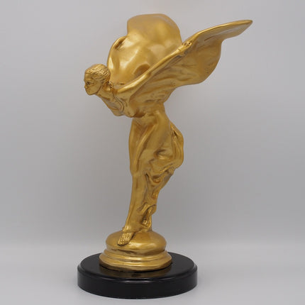 Bronzen beeld Spirit of Ecstasy verguld 35cm 35x15x23cm