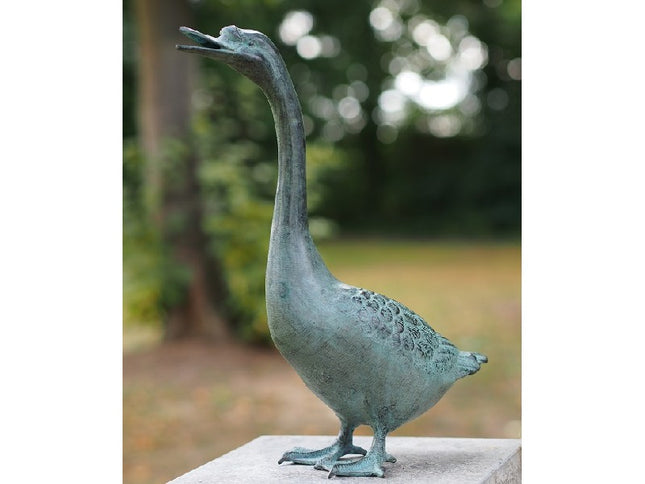 Bronzen beeld Gans 38cm 38x14x27cm