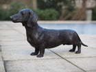 Bronzen beeld Tekkel 33x17x69cm