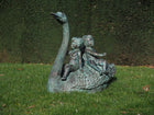 Bronzen beeld 3 Kinderen op Zwaan 85x55x90cm