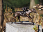Bronzen beeld Jockey op paard (klein) 17x7x28cm