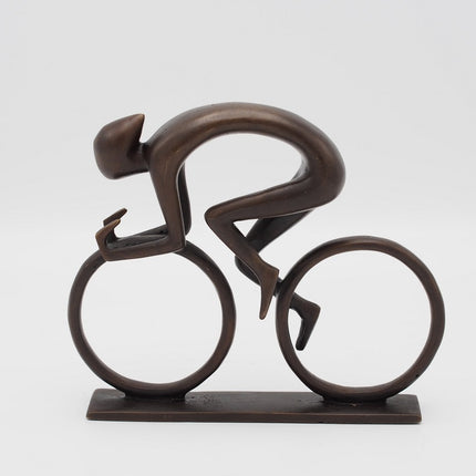 Bronzen beeld Wielrenner 23x5x26cm