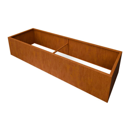 Geroba Artesa cortenstalen plantenbak zonder bodem 300x100x60cm 97kg