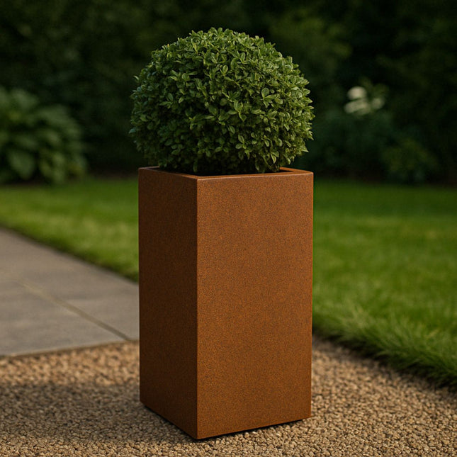 Geroba Artesa cortenstalen Plantenbak rechthoek 40x40x80cm 25kg