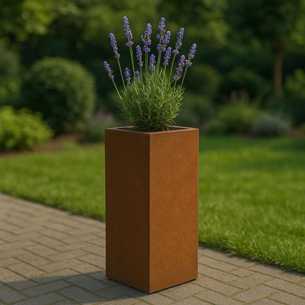 Geroba Artesa cortenstalen plantenbak 30x30x60cm 14kg