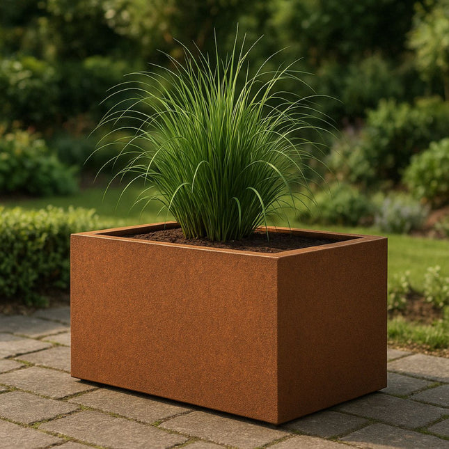 Geroba Artesa cortenstalen plantenbak rechthoek 100x40x40cm