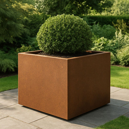 Geroba Artesa cortenstalen plantenbak vierkant 120x120x80cm 93kg