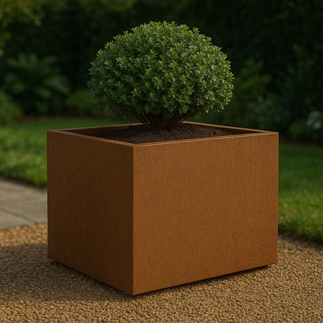 Geroba Artesa cortenstalen plantenbak vierkant 80x80x60cm 44kg