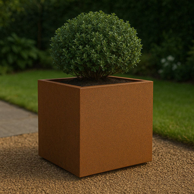 Geroba Quadra cortenstalen plantenbak vierkant 70x70x70cm 42kg