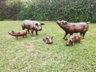 Bronzen beeld Varken 67x40x130cm 45kg