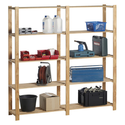 Practo Houten opbergrek 175x175x40 cm – 5 legborden