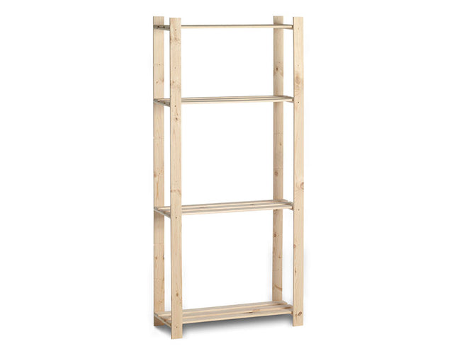 Practo Houten opbergrek 175x80x30 cm – 4 legborden