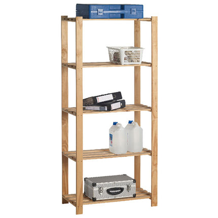 Practo Houten opbergrek 175x80x40 cm – 5 legborden