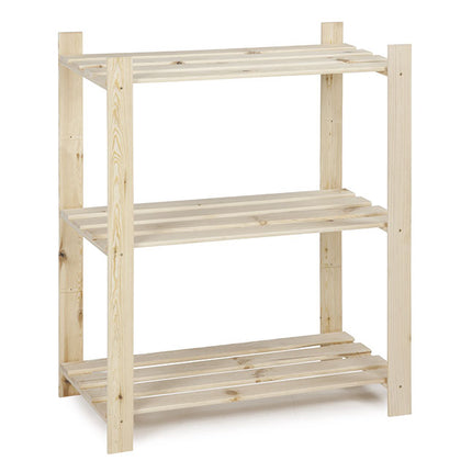 Practo Houten opbergrek 95x80x40 cm – 3 legborden 