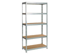 Practo Metalen opbergrek 180x90x45 cm – 5 legborden – Galva