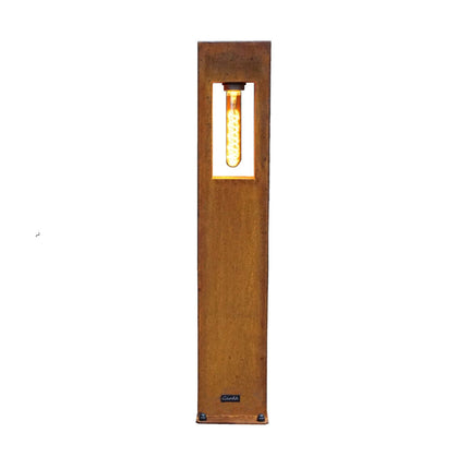 Staande buitenlamp cortenstaal 8x15x80cm (DxBxH)