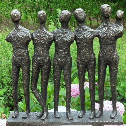 Bronzen beeld 5 Mannen en kind 48x12x49cm - Doika - Bronzen beeld - Doika - 5410807016947 - AN1694BR-BI