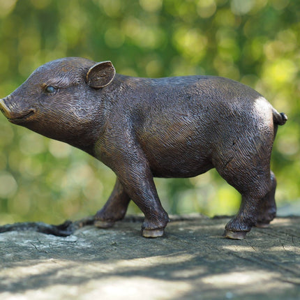 Bronzen beeld Biggetje 12x16x18cm - Doika - Bronzen beeld - Doika - 5410807013779 - AN1377BR-B