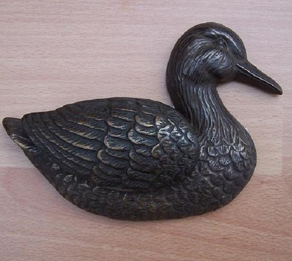 Bronzen beeld Deurklopper eend 13x5x16cm - Doika - Bronzen beeld - Doika - 5410807201763 - DR0176BR-BS