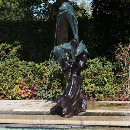 Bronzen beeld Dolfijnen familie 158x100x78cm 55kg - Doika - Bronzen beeld - Doika - 5410807560082 - B56008