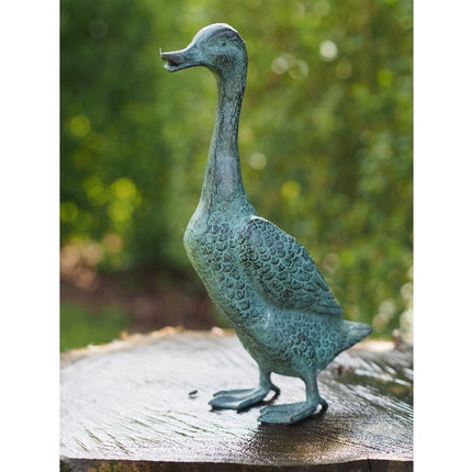 Bronzen beeld Eend met lange nek 35x10x25cm - Doika - Bronzen beeld - Doika - 5410807053904 - AN5390V