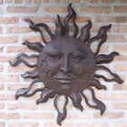 Bronzen beeld Grote zon muurdecoratie 75x5x75cm - Doika - Bronzen beeld - Doika - 5410807004470 - HW0447BR-B