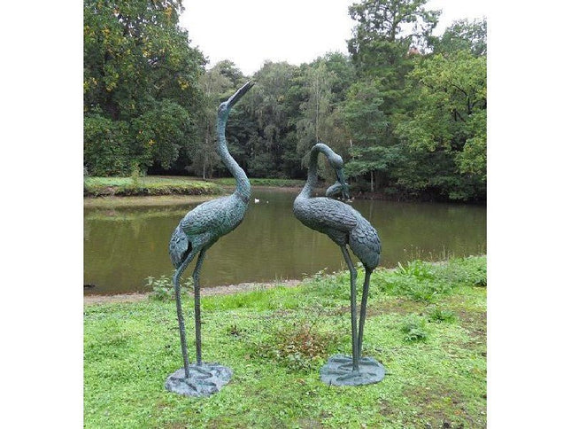 Bronzen beeld Kraanvogel fontein 1,83 m 183x51x61cm 20kg - Doika - Bronzen beeld - Doika - 5410807905715 - B571