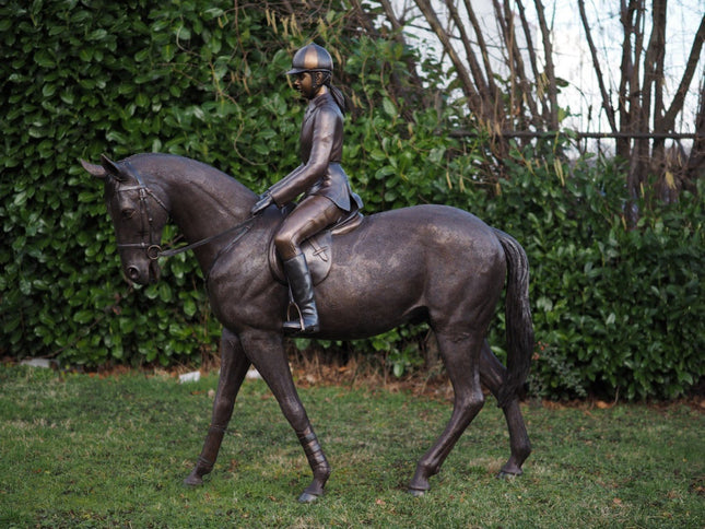 Bronzen beeld Meisje op Paard 200x70x190cm - Doika - Bronzen beeld - Doika - 5410807908204 - B820R