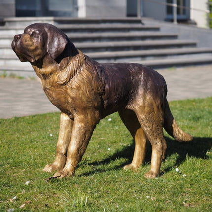 Bronzen beeld Sint Bernardus hond 96x40x140cm - Doika - Bronzen beeld - Doika - 5410807288009 - B28800