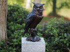 Bronzen beeld Uil op stam 42x17x20cm - Doika - Bronzen beeld - Doika - 5410807014271 - BS1427B