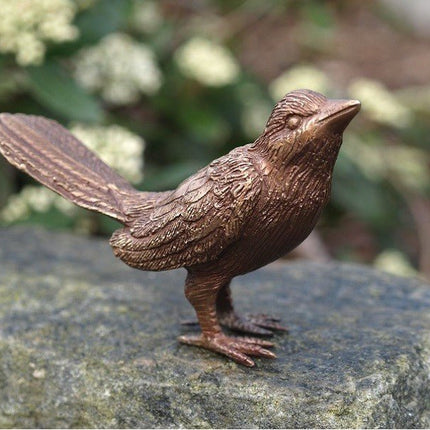 Bronzen beeld Vogel 8x4x12cm - Doika - Bronzen beeld - Doika - 5410807010884 - GA1088BR-B