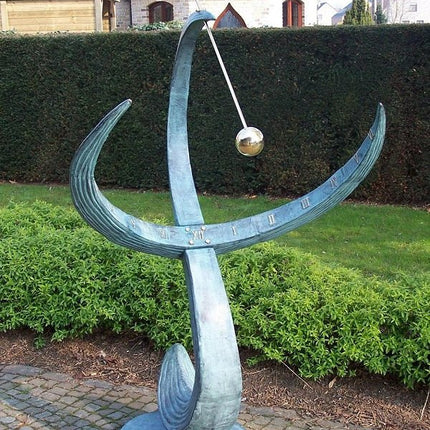 Bronzen Grote zonnewijzer "wave" 180x120x65cm - Doika - Zonnewijzer - Doika - 5410807003879 - GA0387BR-V