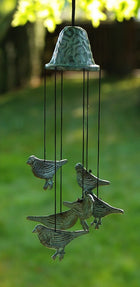 Bronzen Windgong met vogels 30x9x9cm - Doika - Windgong - Doika - 5410807001936 - WC0193BR-V