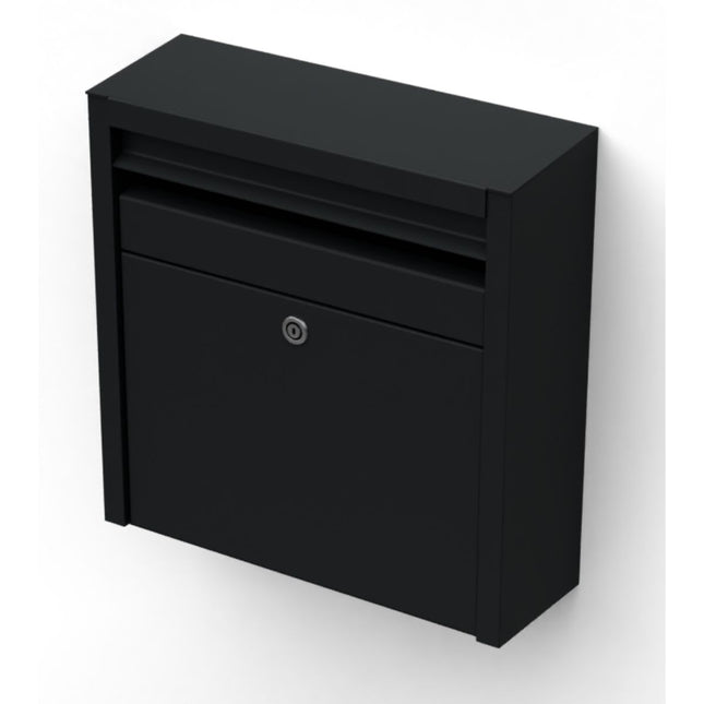 Geroba Brievenbus Seina Staal met Zinc Coating RAL 9005 - Doika BV - Brievenbus - Geroba - SEINAS1